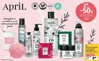 Rose peony badspons + cotton flower melting bath + shower gel
