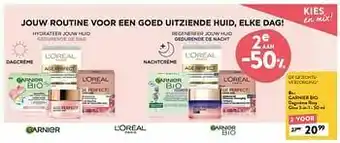 Di Garnier bio dagcrème rosy glow 3-in-1 aanbieding