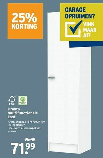 GAMMA Prakto multifunctionele kast aanbieding
