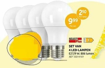 Brico Set van 4 led-lampen aanbieding