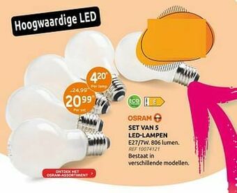 Brico Set van 5 led-lampen aanbieding