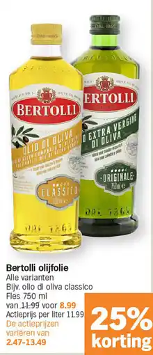 Albert Heijn Bertolli olijfolie aanbieding