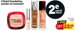 Kruidvat L'Oréal foundation, poeder en concealer aanbieding