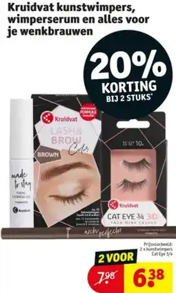 Kruidvat Kruidvat kunstwimpers, wimperserum en alles voor je wenkbrauwen aanbieding