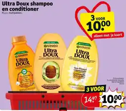 Kruidvat Ultra Doux shampoo en conditioner aanbieding