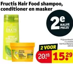Kruidvat Fructis Hair Food shampoo, conditioner en masker aanbieding