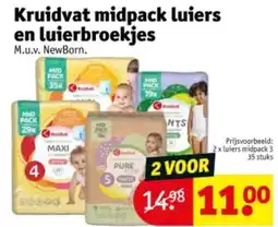 Kruidvat Kruidvat midpack luiers en luierbroekjes aanbieding