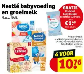 Kruidvat Nestlé babyvoeding en groeimelk aanbieding