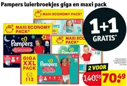 Kruidvat Pampers luierbroekjes giga en maxi pack aanbieding