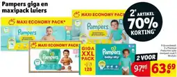 Kruidvat Pampers giga en maxipack luiers aanbieding