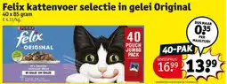 Kruidvat Felix kattenvoer selectie in gelei Original aanbieding