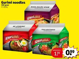 Kruidvat Gurimi noodles aanbieding