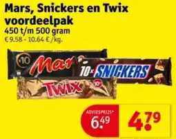 Kruidvat Mars, Snickers en Twix voordeelpak aanbieding
