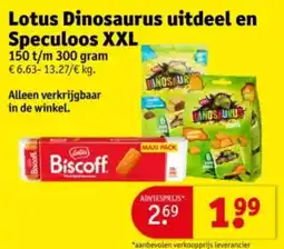 Kruidvat Lotus Dinosaurus uitdeel en Speculoos XXL aanbieding