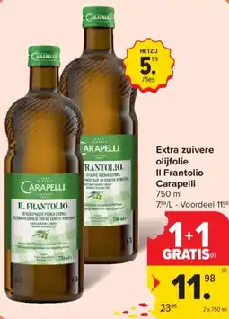 Carrefour Market Carapelli Extra zuivere olijfolie Il Frantolio aanbieding