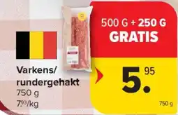 Carrefour Market Varkens/ rundergehakt aanbieding