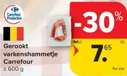 Carrefour Market Gerookt varkenshammetje Carrefour aanbieding