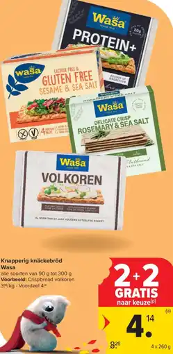 Carrefour Market Wasa Knapperig knäckebröd aanbieding