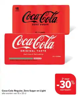 Carrefour Market Coca-Cola Regular, Zero Sugar en Light aanbieding