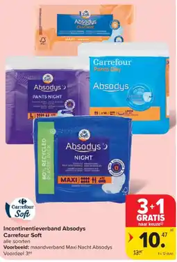 Carrefour Market Incontinentieverband Absodys Carrefour Soft aanbieding