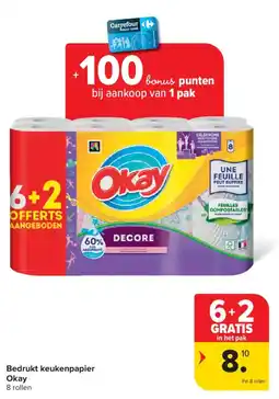 Carrefour Market Okay Bedrukt keukenpapier aanbieding
