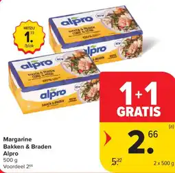 Carrefour Market Alpro Margarine Bakken & Braden aanbieding