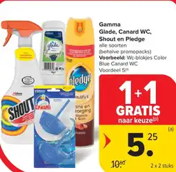 Carrefour Market Gamma Glade, Canard WC, Shout en Pledge aanbieding