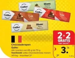 Carrefour Market Galler Chocoladerepen aanbieding