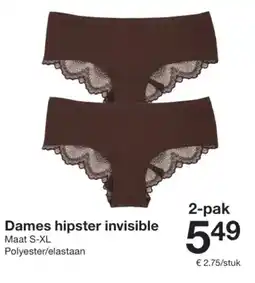 Zeeman Dames hipster invisible aanbieding