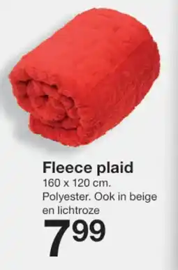 Zeeman Fleece plaid aanbieding