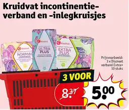 Kruidvat Kruidvat incontinentieverband en -inlegkruisjes aanbieding