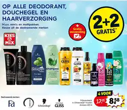 Kruidvat 4 x Schwarzkopf 7 Kruiden shampoo 400 ml aanbieding