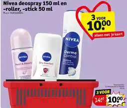 Kruidvat Nivea deospray 150 ml en -roller, -stick 50 ml aanbieding