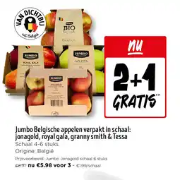 Jumbo Jumbo Belgische appelen verpakt in schaal: jonagold, royal gala, granny smith & Tessa aanbieding