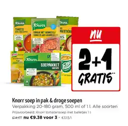 Jumbo Knorr soep in pak & droge soepen aanbieding