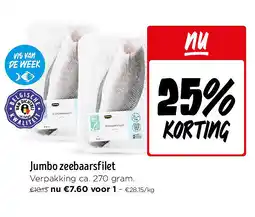 Jumbo Jumbo zeebaarsfilet aanbieding