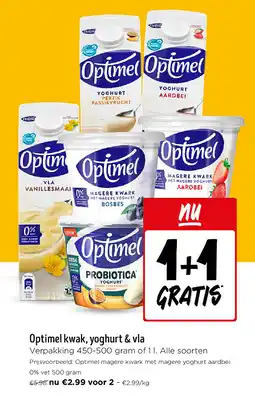 Jumbo Optimel kwak, yoghurt & vla aanbieding