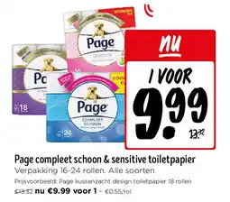 Jumbo Page compleet schoon & sensitive toiletpapier aanbieding