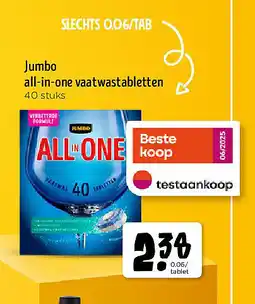 Jumbo Jumbo all-in-one vaatwastabletten aanbieding