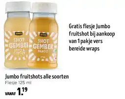 Jumbo Gratis flesje Jumbo fruitshot bij aankoop van 1 pakje vers bereide wraps aanbieding