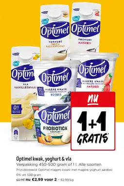 Jumbo Optimel kwak, yoghurt & vla aanbieding