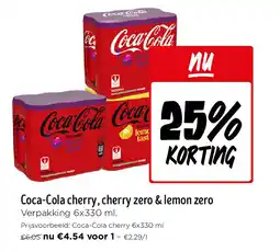Jumbo Coca-Cola cherry, cherry zero & lemon zero aanbieding