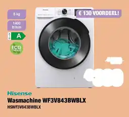 Expert Hisense Wasmachine WF3V843BWBLX aanbieding