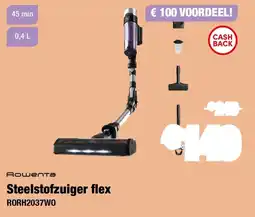 Expert Rowenta Steelstofzuiger flex RORH2037WO aanbieding