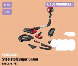 Expert Bosch Steelstofzuiger unlim B4BCS711PET aanbieding