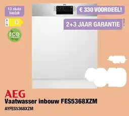 Expert AEG Vaatwasser Inbouw FES5368XZM aanbieding