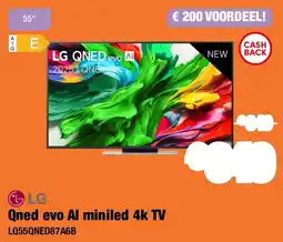 Expert LG Qned evo Al miniled 4k TV LQ55QNED87A6B aanbieding