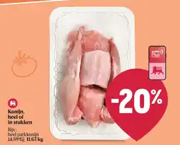 Delhaize Konijn, Heel of in Stukken aanbieding