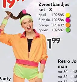 Happyland Zweetbandjes set - 3 geel aanbieding