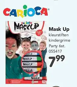 Happyland Mask Up kleurstiften kindergrime Party 6st aanbieding